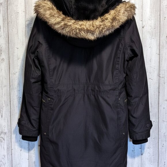 ARITZIA TNA Verbier Parka Women (S) Small Black Faux Fur Hood Winter Jacket Coat - Picture 4 of 10